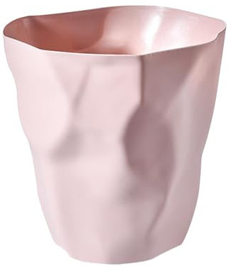 Folpus Poubelle Poubelle Durable, Poubelle Domestique, Poubelle pour Salle de Bains, Chambre à Coucher, Toilettes, Maison, dortoir, Rose