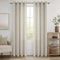 MRTREES Vorhang Beige mit Ösen Leinenoptik Halbtransparent Voile Gardinen Wohnzimmer Modern Ösenschal 2er Set, Vorhänge Schlafzimmer 225 cm Lang 140 cm Breit, Curtains Living Room