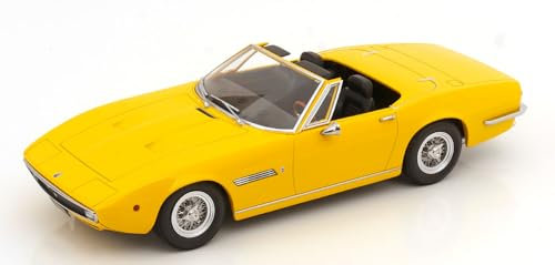 KK Scale KKDC181303 - Maserat. Ghibli Spyder Yellow With Spoke Rims 1970 - scala 1/18 - auto in miniatura da collezione
