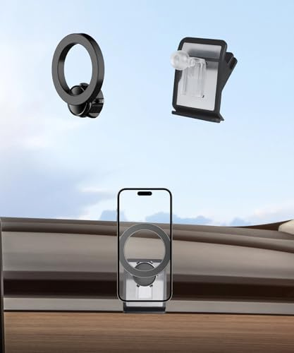 Car Phone Holder for Tesla Model 3 2018-2023,Model Y 2020-2024 Accessories | Magsafe Magnetic Cell Phone Mount Clip Compatible with iPhone, 3D fit Stable Dashboard GPS Navigation Bracket Cradle Stand