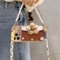 Galful Coque pour iPhone 12 avec Cordon Collier Étui Portefeuille Porte Carte Case avec 2 Chaine Paillettes Pearl Bracelet Housse pour Femme TPU Silicone Souple Antichoc Bumper Cover-Brun