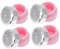ELAYARD 4Pcs Mini Nail Polish Bottles Empty Cosmetic Containers for Travel Leak Gel Nail Polish Storage Jars for Manicure Touch Ups and Sample Storage