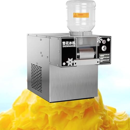 SXYKXYDL Tritaghiaccio Elettrico per casa, Ufficio, Bar, Feste - 60 kg/24 Ore, tritaghiaccio a Forma di Fiocco di Neve, tritaghiaccio a Cono di Neve, Macchina per Ghiaccio Continua
