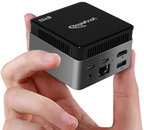 WayPonDEV youyeetoo BY53 Intel N150 12GB LPDDR5 Mini PC (NVME SSD 12+512GB) | HDMI2.0/USB-C DP/4K Dual-Display, WiFi 5/BT 5.0, Compact Desktop Computer für Büro, Home-Office und Unterhaltung