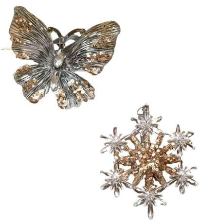 Bosiyrggrl Christmas Decorations Transparent Snowflake Butterfly B