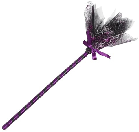 JOINPAYA Broom Halloween Flying Witch Halloween Decor Broomstick Witch Broomstick Cute Purple Fabric