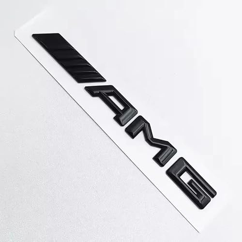 YIFANFENGSHUN 3D Auto Logo Aufkleber für AMG, Metall Auto Abzeichen Dekoration wasserdichte Auto Sticker Metall Emblem Styling Mode Auto Zubehör,Black