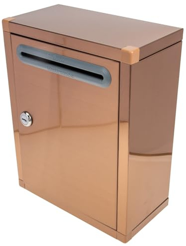 VILLFUL Wahlurne aus Edelstahl mit Schlitz Vorschlagsbox Metall 27x21x11cm Abschließbare Sammelbox für Büro Spenden Briefkasten und Beschwerdebox