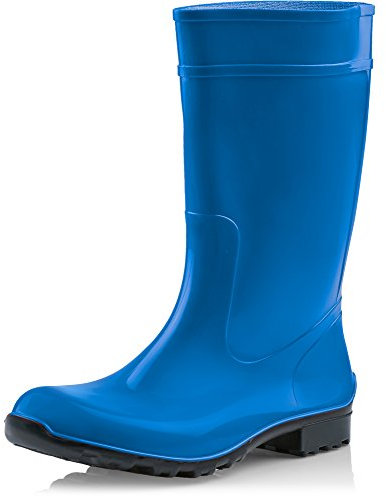 Ladeheid Damen Gummistiefel 100% Wasserdticht Regenstiefel Damen LA-967 (Blau/Schwarz, 36 EU)