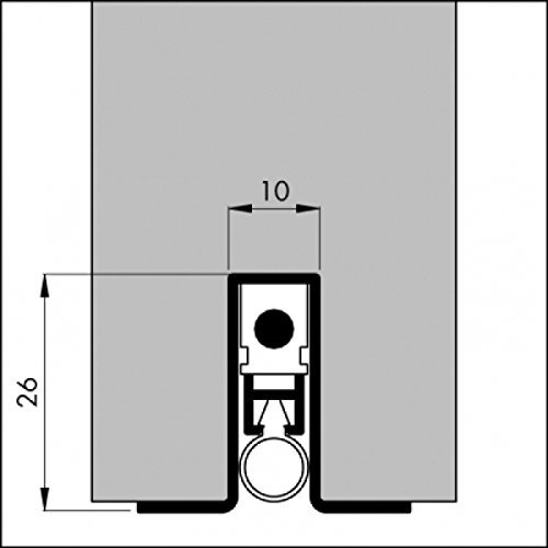 DIWARO. Automatische - Türbodendichtung | aluminium pressblank | Länge 630mm, 730mm, 830mm, 930mm, 1030mm | geeignet als Türdichtung zum Schutz vor Rauch, Kälte und hohen Heizkosten.