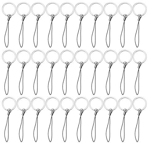 Sunmns Schlüsselringe mit Nylon-Schlüsselband, spaltbar, für USB-Flash-Laufwerke, MP3- und MP4-Sticks, Schlüsselfinder sowie Ausweishüllen, 30 Stück