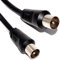 CABLEPELADO Cable Antena TV Macho a Macho Recto | Cable coaxial Antena de TV | Cable Antena TV Compatible televisión, decodificador, Tomas de TV | 75 Ohm | Negro | 2.50 Metros