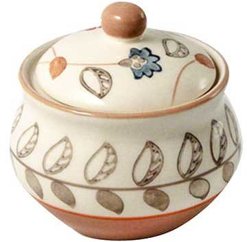 Wald - Zuccheriera Serenamente 11x10cm, barattolo decorato a mano con coperchio, materiale ceramica Kergres di alta qualità