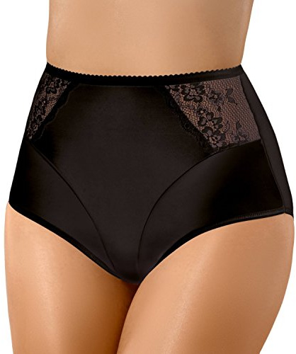 Bauchweg Unterwäsche Damen Miederslip mit Bauch-Weg-Effekt Shapewear Stark Formend Miederhose Slip Hochzeitsdessous Große Größen (XXXL, Schwarz)