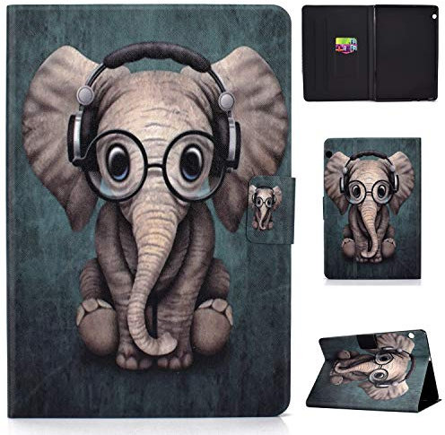 Huawei Mediapad T5 10 Cover Ultra Slim Custodia in Pelle PU per Huawei Mediapad T5 10 Pollici Tablet(2018 Modello) Copertura Protettiva con Supporto， Elefante