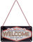 Nostalgic-Art Targa sospesa retrò, 10 x 20 cm, Welcome, idea regalo per gli appassionati degli Stati Uniti, in metallo, design vintage