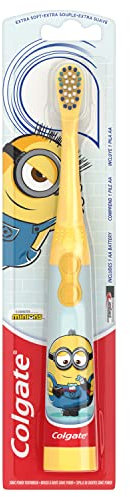 Colgate Kids Battery Powered Toothbrush, Minions, Extra Soft Toothbrush, Ages 3 and Up, 1 Pack
