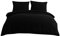 QZY Bettwäsche 200x220 cm Super Weiche 100% gebürstetes Mikrofaser mit Einer Qualität von 110 g/m²,2 Kopfkissenbezug 80x80 cm Schwarz