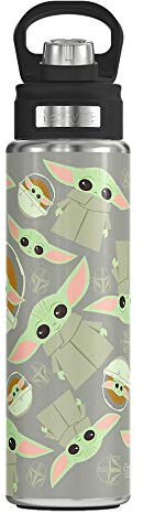 Tervis Star Wars Gobelet isotherme à triple paroi en acier inoxydable Motif enfant Mandalorien