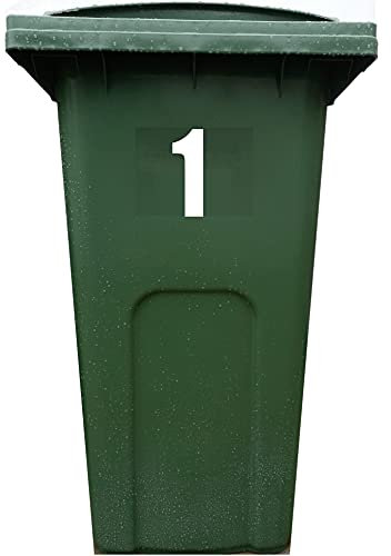 4X Bin Sticker Vinyl Number 1-99 Large Recycling Box Wheelie Self Adhesive (1)