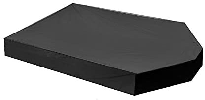 BOEYAA Schiffstyp Sandkastenabdeckung mit Kordelzug Oxford-Tuch Schwimmbadabdeckung Markise (schwarz, wasserdicht)