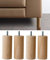 IPEA 4X Möbelfüße Sofa Füße aus Holz Höhe 100 mm Made in Italy Fuße aus Rohholz fur Möbel, Sofas, Schränke Beine in Zylinderform Massivholz fur Sessel - Farbe Natural