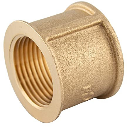 konst-install Manicotto in ottone 1 1/4 pollici (Ø 39 mm) 2 x filettatura interna, raccordo IG/IG, raccordo filettato, raccordi in ottone, adatto per riscaldamento impianto di acqua potabile