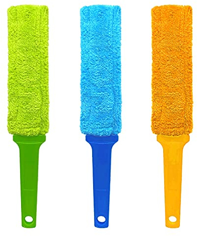 3er Set Mikrofaser Staubwedel 38 cm Staubwischer Handstaubwischer Staubfänger Staubbesen Staub Wischer