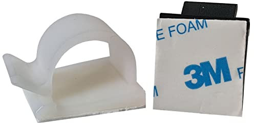 20 supporti per cavi da 16 mm, autoadesivi, 3 m, per la gestione dei cavi, per la scrivania, cavo di ricarica, cavo di alimentazione, cavo audio per auto