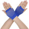 sourcing map Guantes de rejilla sin dedos para mujer de colores para disfraces de los años 80, suministros para fiestas, accesorios para disfraces Azul real Short-1Pair