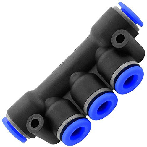 Verteiler 3-fach für 6mm PU Schlauch - Steck Verbinder Pneumatik Fitting Druckluft Kupplung