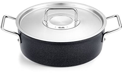 Fissler Adamant/Aluminium-Bräter (Ø 24 cm, 3,1L) Bratentopf-beschichtet mit Metall-Deckel, antihaftend - Induktion