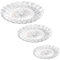 MAQA 5 pz Vassoi per dolci a stella rotondo 21,5, 24,5, 27,5 cm Vassoio da portata in plastica, piatto da portata per torte e pasticcini 24.5 cm
