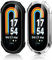Simpeak 2 Piezas Funda Compatible con Xiaomi Mi Band 8, PC Protección Completa Marco Protector con Cristal Templado, Protector de Pantalla Compatible para Mi Band 8 - Negro/Transparente