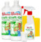 PASTACLEAN® Kraftgel - Universal Reiniger, Grill- und Backofenreiniger EXTRA STARK 2x 750ml + Mischflasche + 2 Schwämme