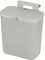 Dihl 9 Litre Hanging Trash Bin with Lid, Wall Mounted Garbage Can Kitchen Compost Bin, Plastic Rubbish Bin Wastebasket for Under Cupboard, Cabinet Door, Bedroom, Offices - Grey