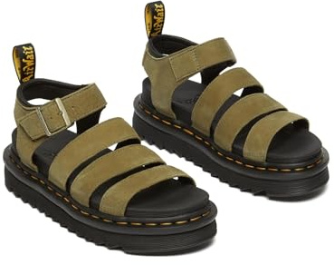 Dr. Martens Nu-Pieds Blaire Cuir Nubuck Talon Plateau