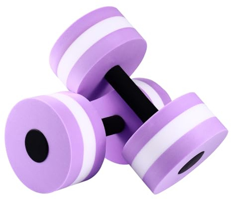 ifundom 2PCS Water Barbells Water Aerobic Exercise Foam Dumbbells Sports Aquatic Dumbbells Hand Bars Swimming Training Fitness Equipment