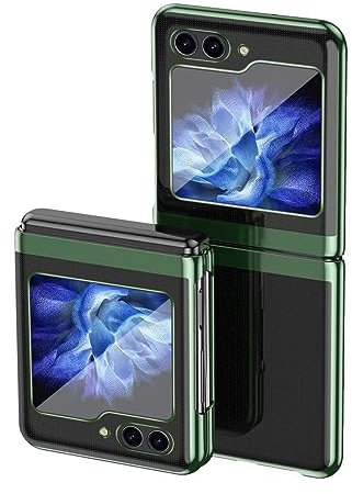 YKNIUFLY Handyhülle für Samsung Galaxy Z Flip 5 Hülle, Klappbare Schutzhülle, Rundumschutz, Anti-Drop, Hard PC, Cover Schutzhülle für Samsung Galaxy Z Flip 5.(Grün)
