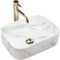 GTM Design Aufsatzwaschbecken Glanz Modern Waschbecken ohne Hahnloch - Elegant Aufsatzwaschbecken Oval für Badezimmer und Gäste WC - nur Bad Waschbecken - Modell 1