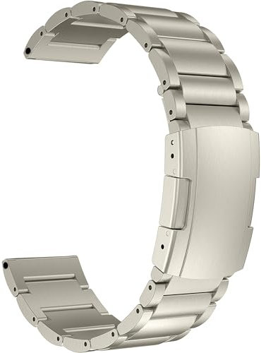 MaKTech Titanband,22mm Leichtes Metall Link Armband,Kompatibel mit Samsung Galaxy Watch 3 45mm/46mm,HuaWei Watch 4/3 & Ultimate/GT 4/3 46mm Pro,Amazfit GTR 3/2 (Titan)