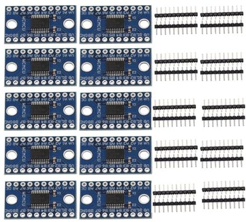 Heevhas 10PCS TXS0108E 8 Kanäle Bi-direktionales bidirektionales Logikmodul Konvertermodul Logic Level Converter TTL 3,3V 5V Bi-Directional Convert für Arduino