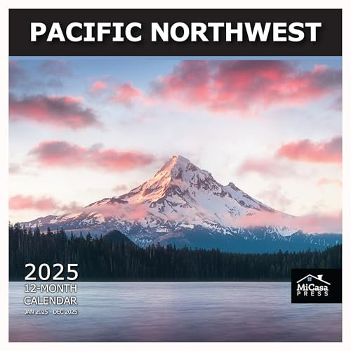 MICASA Pacific Northwest Wandkalender 2025, 12 Monate, 30,5 x 61 cm offen, dickes und stabiles Papier, Geschenk, Kalender 2025