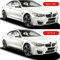 Karosserie Kofferraum Dekoration Aufkleber Taille Linien Aufkleber Tür Seitendekor Aufkleber für Peugeot 308 CC GTI SW,B-White