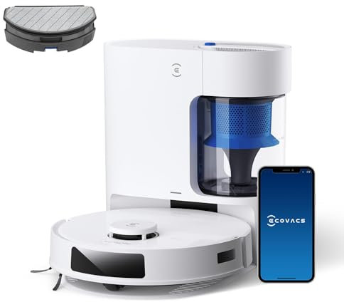 ECOVACS Robot Aspirateur Laveur DEEBOT N20 Pro Plus, Aspirateur Robot 8000Pa avec vidange Automatique poussière, Nettoyage Autonome de 45 Jours, Batterie 300 Min, Nettoyage Vibrant, Poils d'animaux