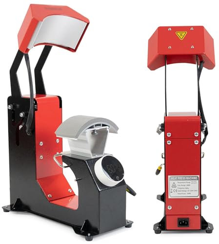 Automatische Hitzepresse für Mützen mit 3 austauschbaren Platten, einfache Kappenpresse für Mützen und HTV-Bügeleisen