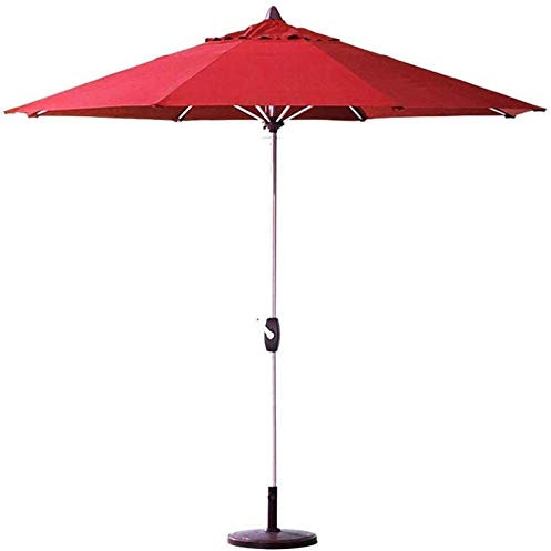 QUSYZD Parasol de jardin haut de gamme Parasol de jardin extérieur Auvent de parasol octogonal en aluminium de 2,7 m avec manivelle résistant pour plage/piscine // abr,