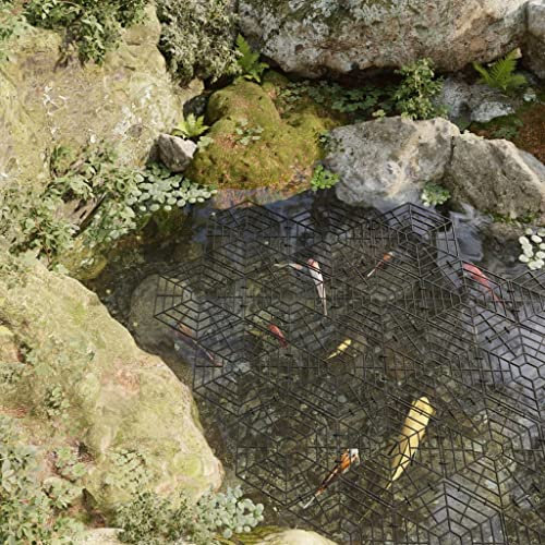 LLEZKBR Home & Garden Artikel-Teichschutz, Polypropylen, Schwarz, 40 Stück