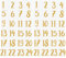 2 Blatt Adventskalender Aufkleber Glitzer Zahlen 1-24 Sterne Sticker für Weihnachten Kalender zum basteln selbstklebend Dekoration Etiketten Weihnachtskalender Nummern für Papiertüten (Gold)