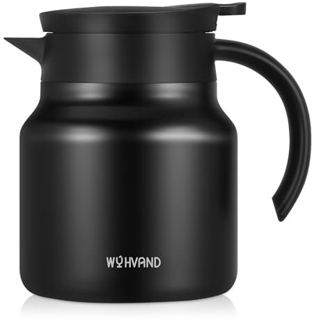 WYHVAND 27Oz Thermal Coffee Carafes For Keeping Hot/Cold, Stainless Steel Coffee Carafe, Dustproof Insulated Water Carafe for Party/Home,Black